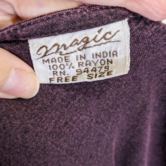 Vintage Witchy Whimsigoth Dress One Size Purple Flowy Mystical Fairy Casual Maxi - Picture 5 of 6